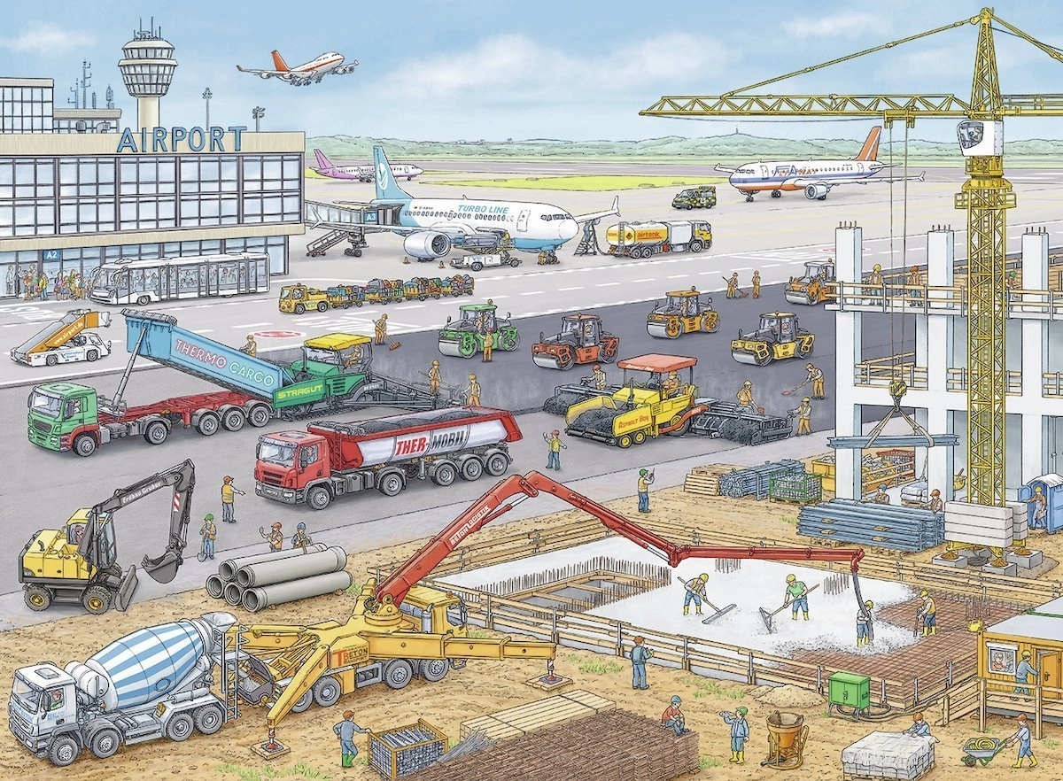 100 pc Puzzle - Construction at the Airport
