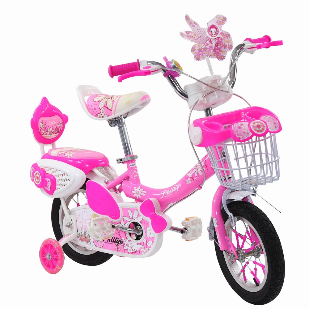 12 Girls Bike with Rear Seat  Pink