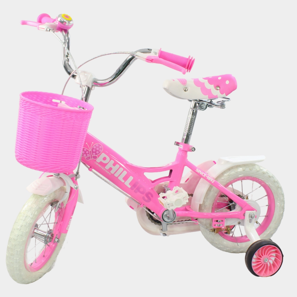 12" Girls Bicycle - Simple Design Pink