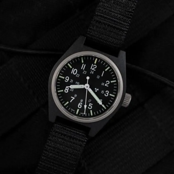 34mm Black General Purpose Quartz (GPQ) Ballistic Nylon Watch