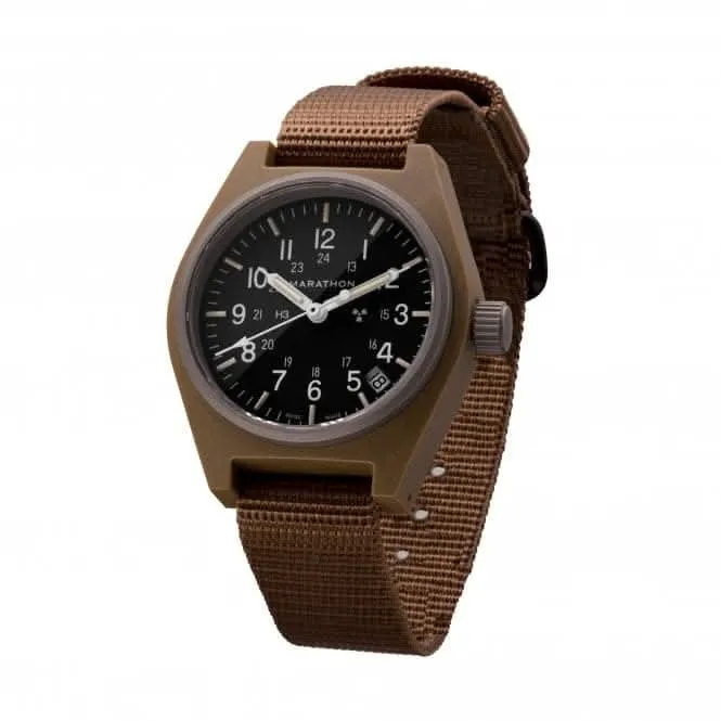 34mm Desert Tan General Purpose Quartz Date (GPQ) Ballistic Nylon Watch