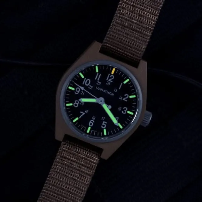 34mm Desert Tan General Purpose Quartz MaraGlo (GPQ) Ballistic Nylon Watch