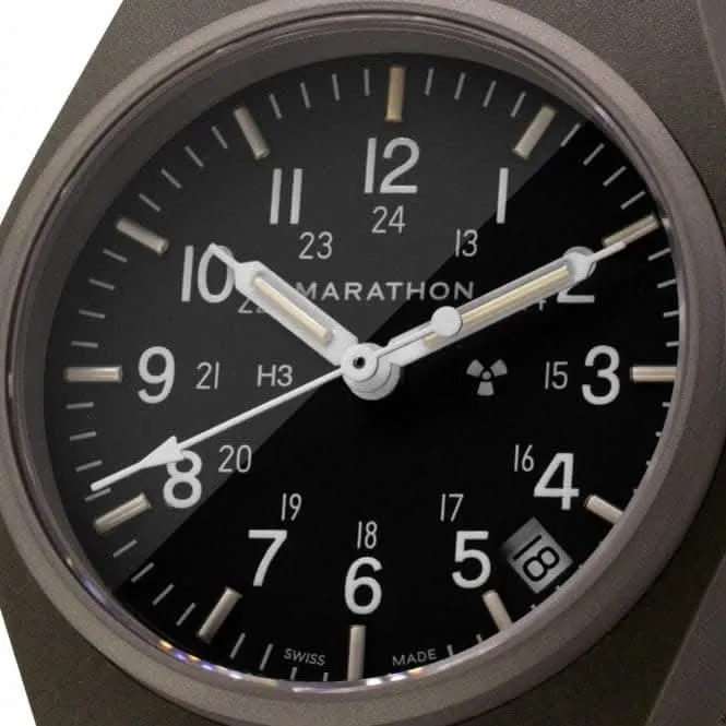 34mm Sage Green General Purpose Quartz Date (GPQ) Ballistic Nylon Watch