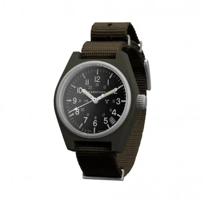34mm Sage Green General Purpose Quartz Date (GPQ) Nylon DEFSTAN Watch