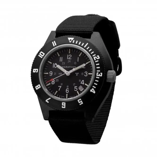41mm Black Pilot's Navigator Date Ballistic Nylon Watch