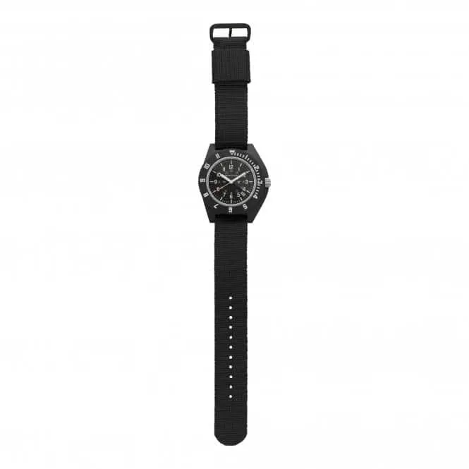 41mm Black Pilot's Navigator Date Ballistic Nylon Watch