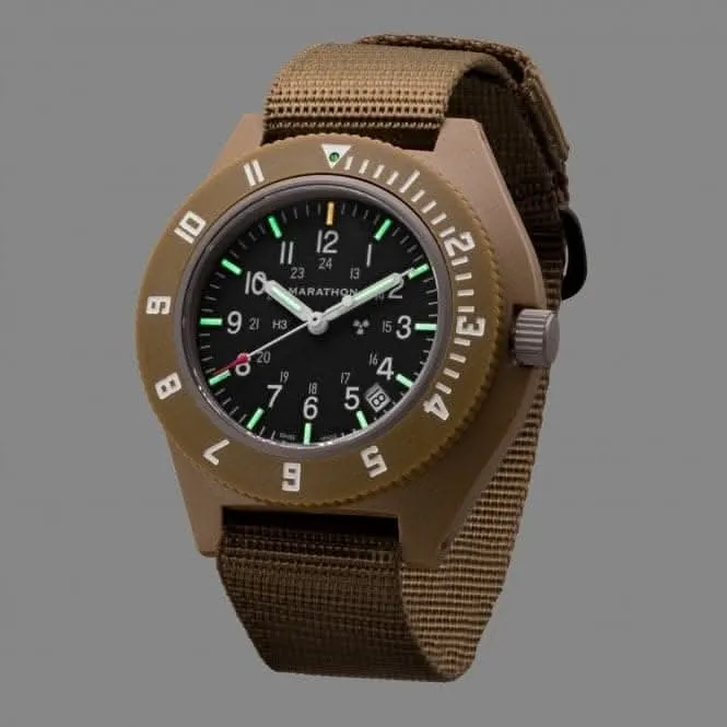 41mm Desert Tan Pilot's Navigator Date Ballistic Nylon Watch