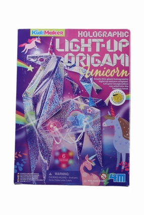 4M Holographic Light-Up Origami Unicorn O/S