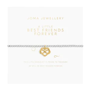 A Little Best Friend Forever Silver Gold Plated 15.5cm Bracelet C718 Joma Jewellery