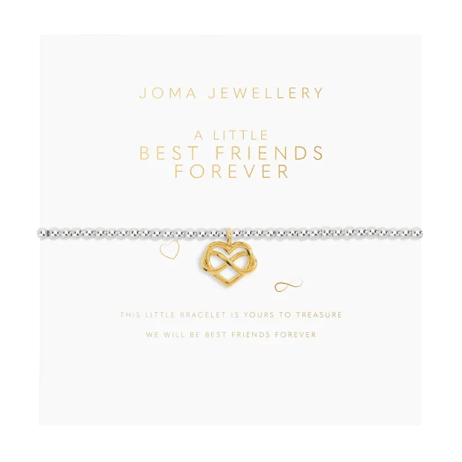 A Little Best Friend Forever Silver Gold Plated 15.5cm Bracelet C718 Joma Jewellery
