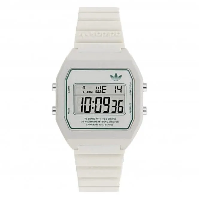 Adidas Unisex Digital Two White Watch AOST23557