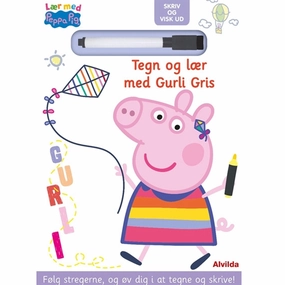 Alvilda Lr med Gurli Gris - Skriv og Visk ud - Tegn og Lr med Gurli Gris