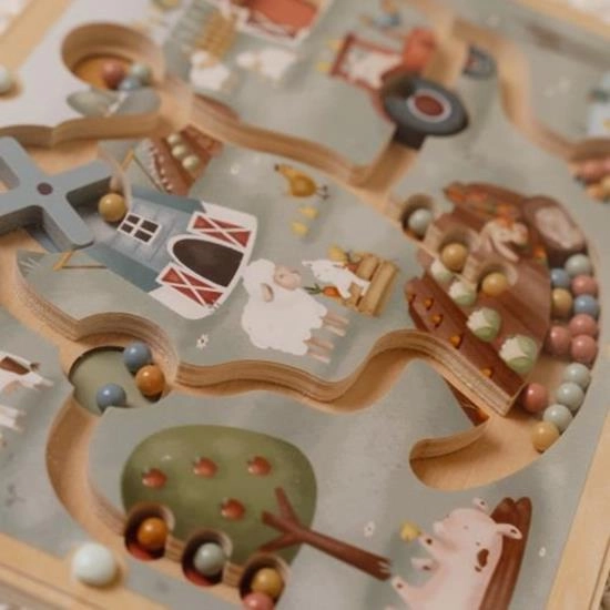Babykids_Sebra Toys_Premium Quality Little Dutch, Wooden Magnetic Maze, Little Farm