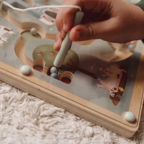 Babykids_Sebra Toys_Premium Quality Little Dutch, Wooden Magnetic Maze, Little Farm