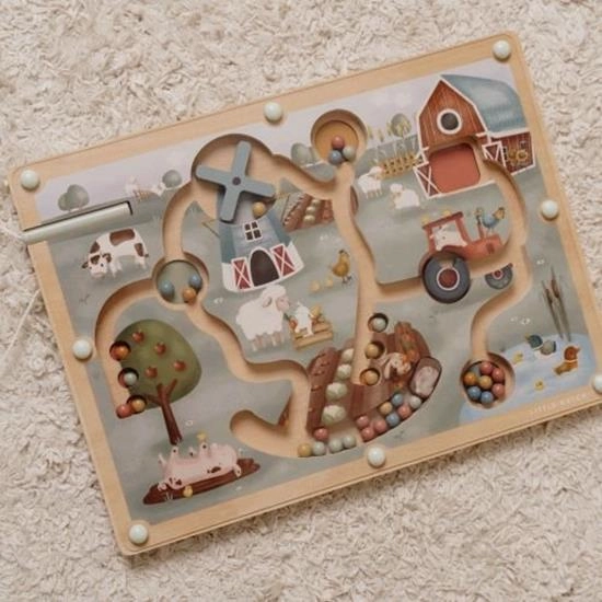 Babykids_Sebra Toys_Premium Quality Little Dutch, Wooden Magnetic Maze, Little Farm