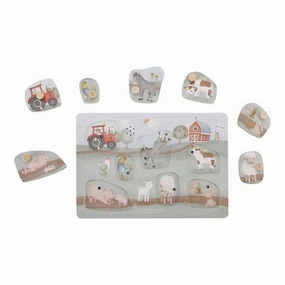 Babykids_Sebra Toys_Premium Quality Little Dutch, Wooden Sound Puzzle, Little Farm