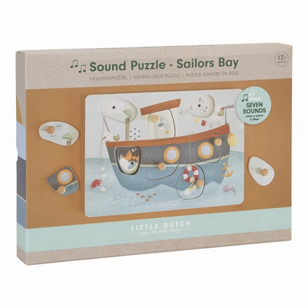 Babykids_Sebra Toys_Premium Quality Little Dutch, Wooden Sound Puzzle Sailors Bay