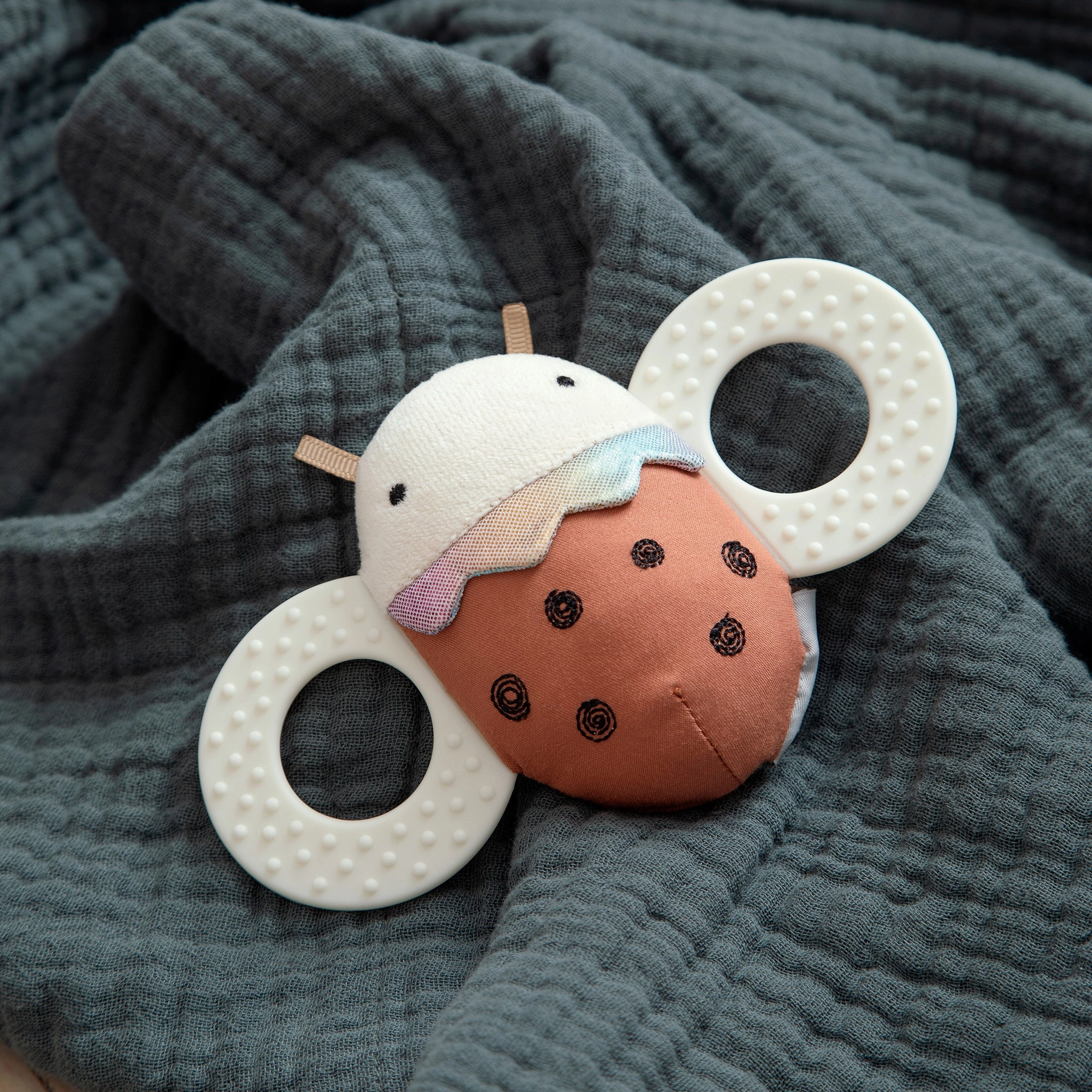 Babykids_Sebra Toys_Premium Quality Sebra, Activity rattle with mirror and teether, Ladybug