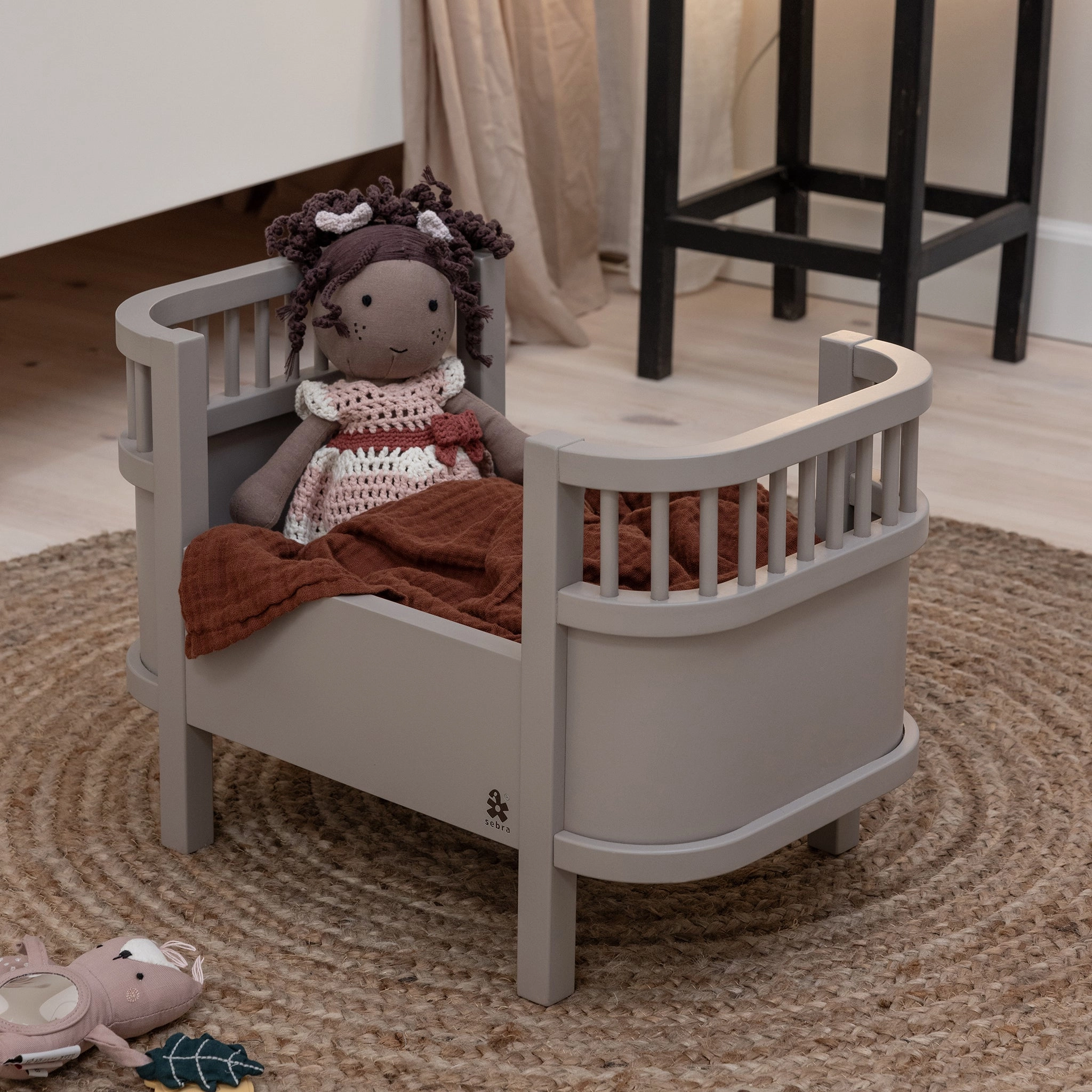 Babykids_Sebra Toys_Premium Quality Sebra, Dolls Bed, Jetty Beige