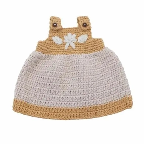Babykids_Sebra Toys_Premium Quality Sebra, Dolls Dress, Crochet Golden Yellow