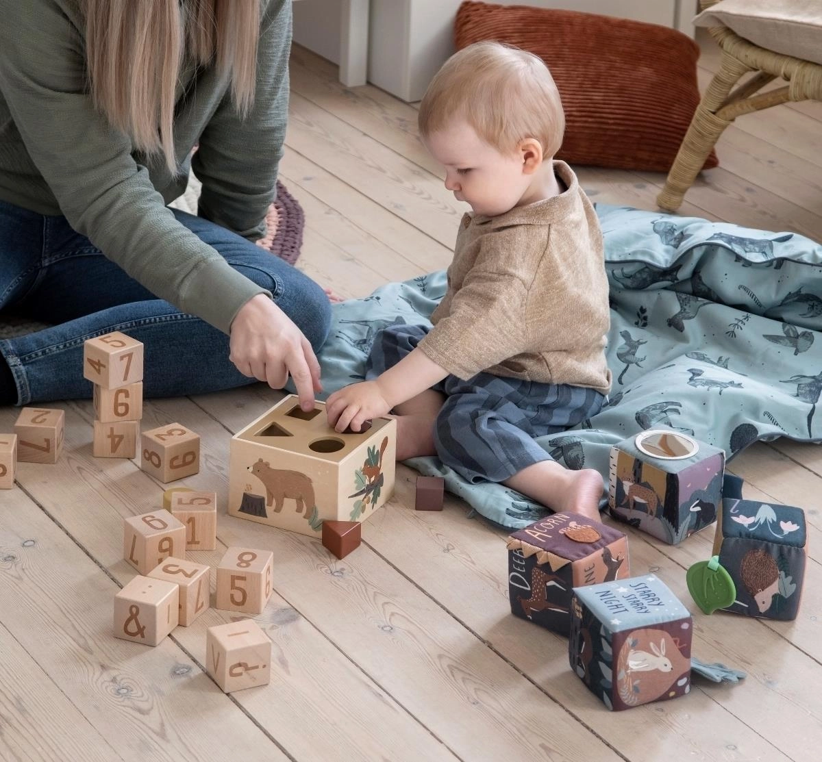 Babykids_Sebra Toys_Premium Quality Sebra, Fabric Blocks Nightfall
