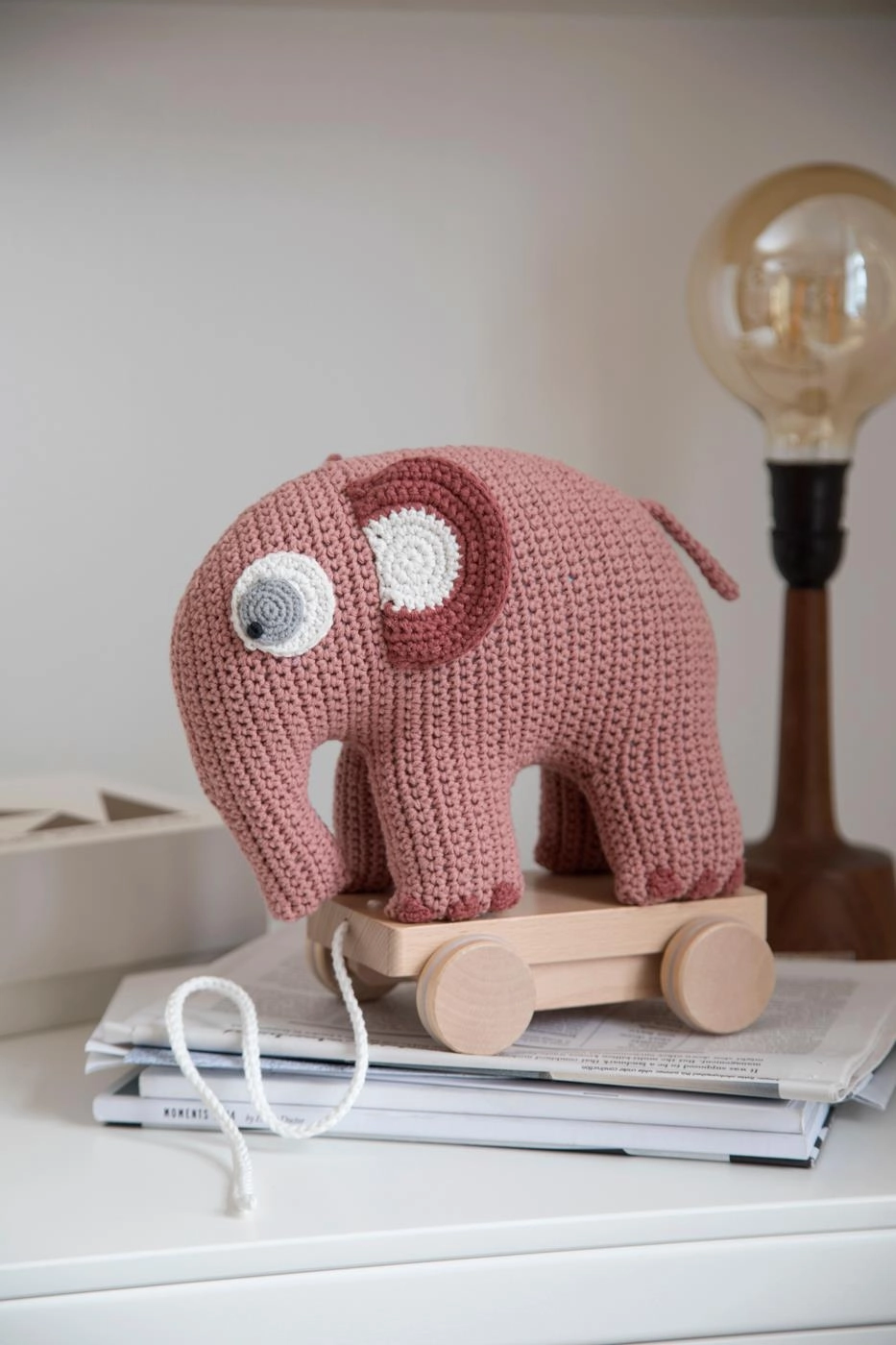 Babykids_Sebra Toys_Premium Quality Sebra, Pull-Along Crochet Fanto Elephant Toy