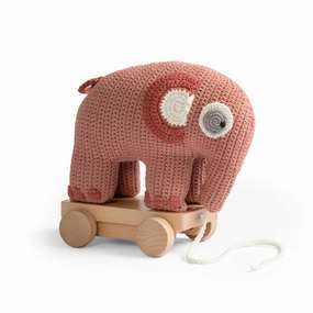 Babykids_Sebra Toys_Premium Quality Sebra, Pull-Along Crochet Fanto Elephant Toy