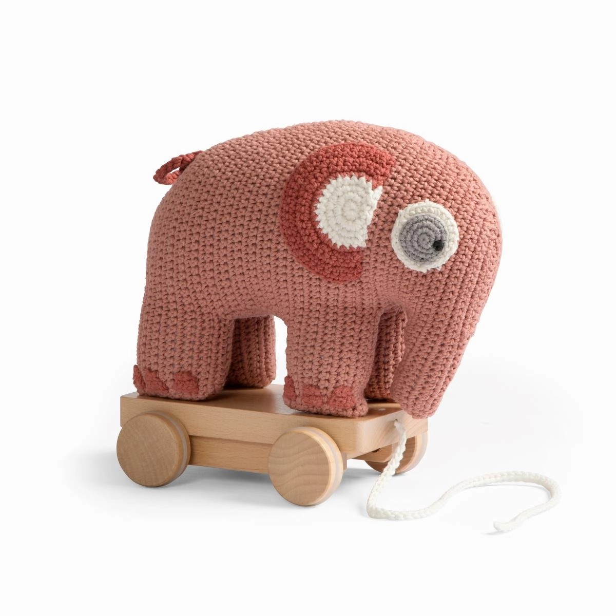 Babykids_Sebra Toys_Premium Quality Sebra, Pull-Along Crochet Fanto Elephant Toy