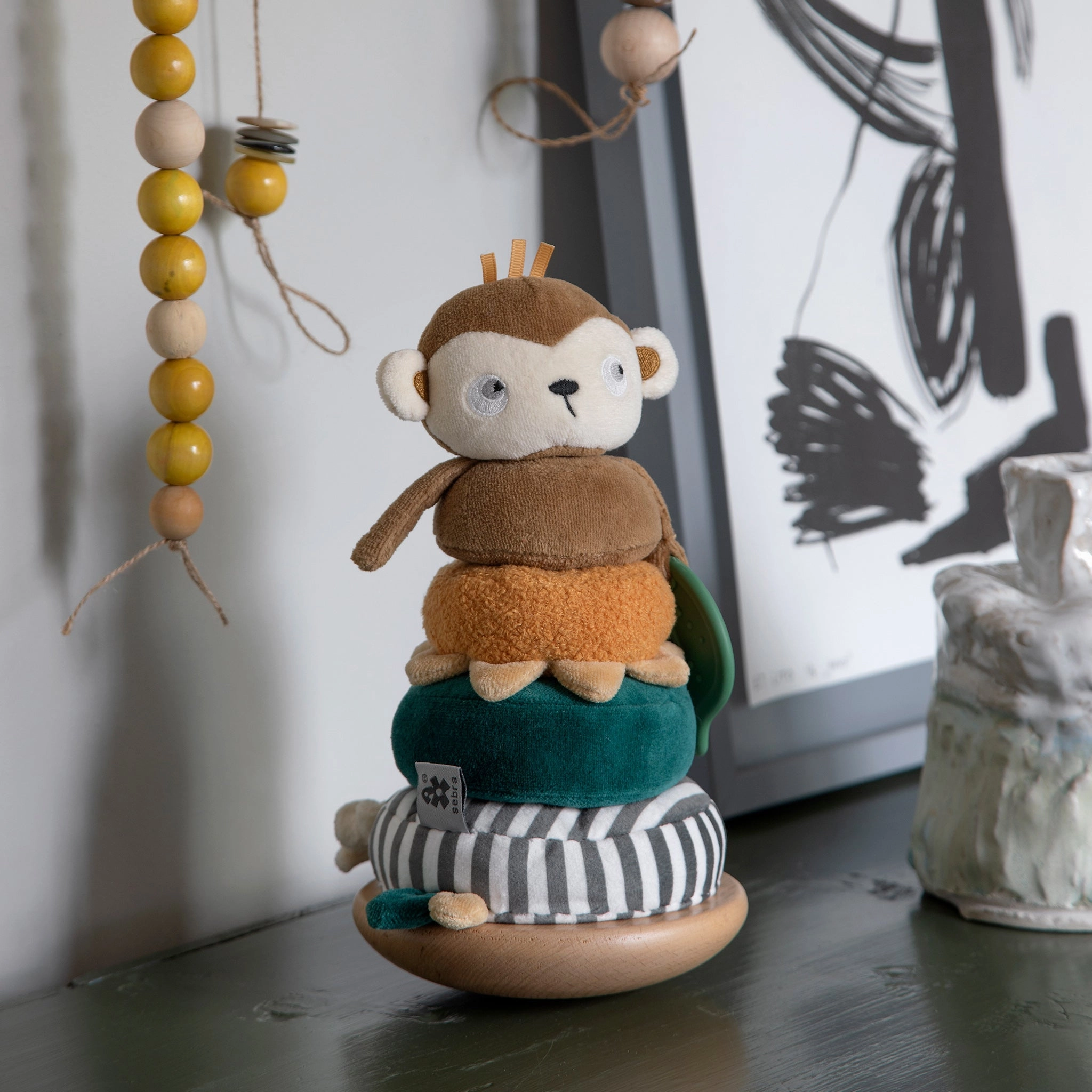 Babykids_Sebra Toys_Premium Quality Sebra, Stacking & Tilting Monkey