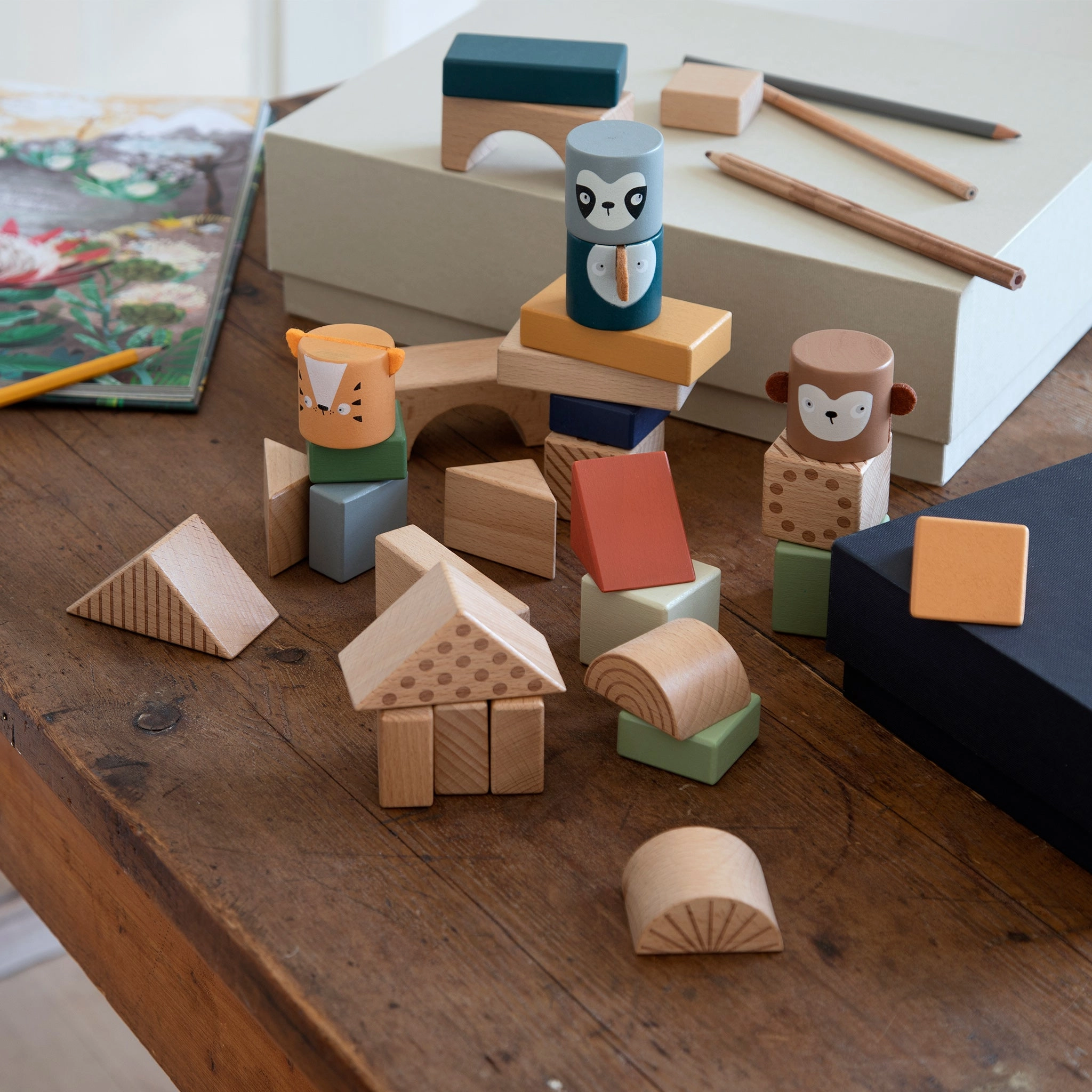 Babykids_Sebra Toys_Premium Quality Sebra, Totem Stacking Blocks, Wildlife