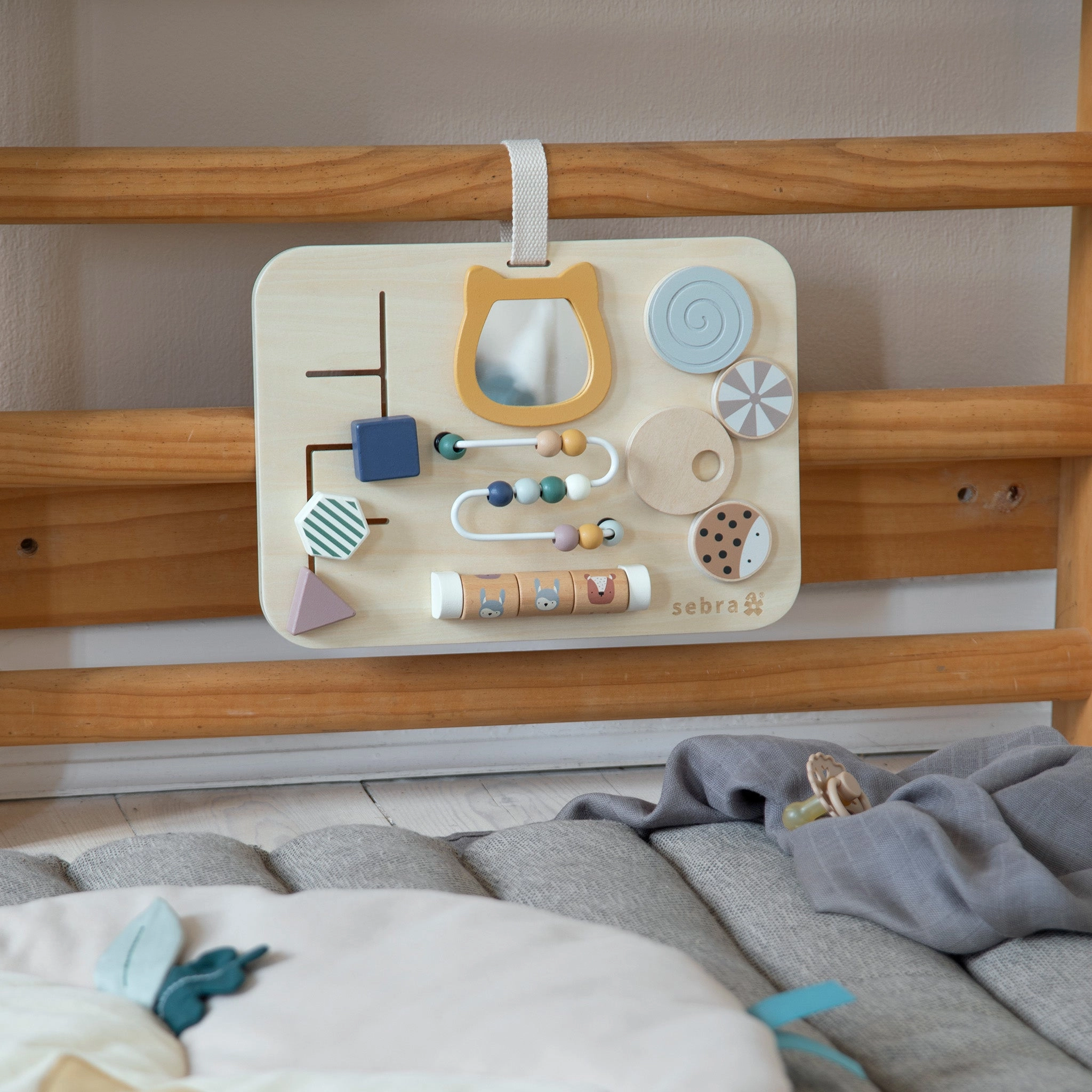 Babykids_Sebra Toys_Premium Quality Sebra, Wooden Activity Panel, Woodland