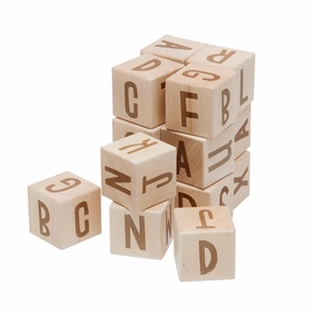 Babykids_Sebra Toys_Premium Quality Sebra, Wooden Alphabet Blocks, 16 pcs