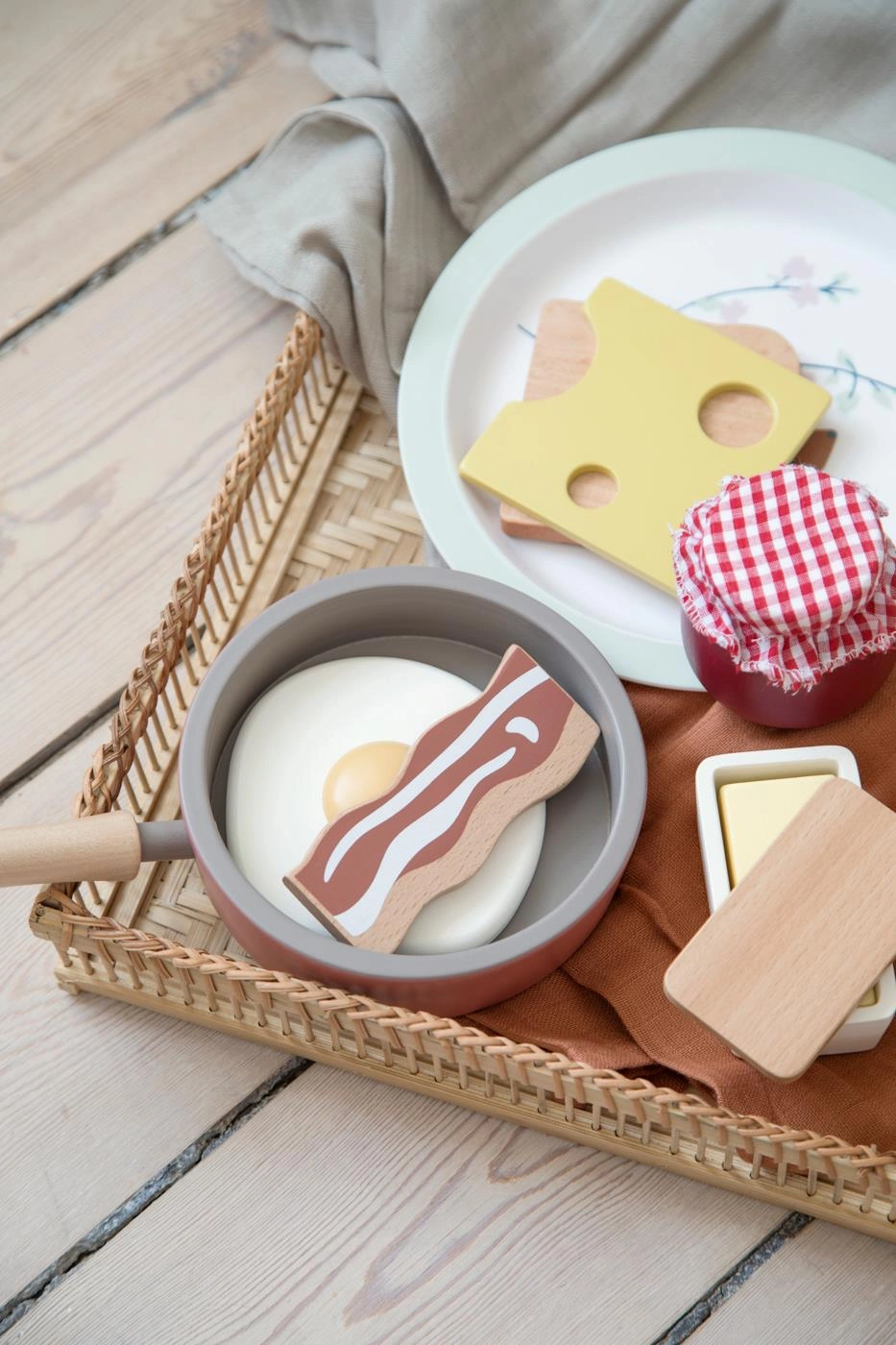 Babykids_Sebra Toys_Premium Quality Sebra, Wooden Breakfast Play Food