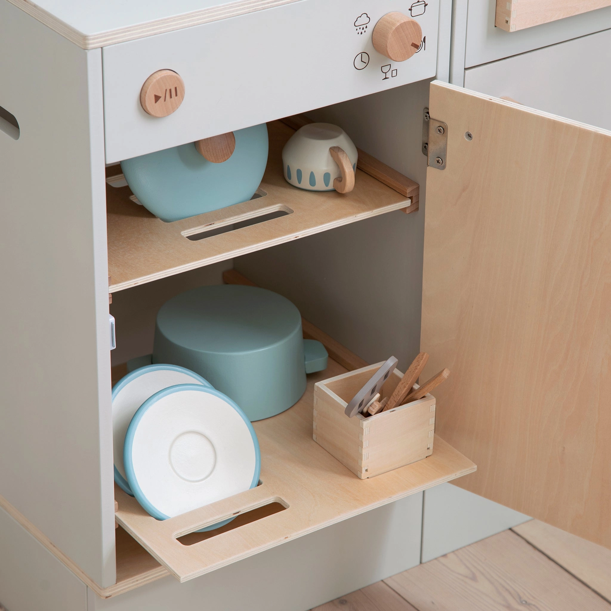 Babykids_Sebra Toys_Premium Quality Sebra, Wooden Play Kitchen Dishwasher
