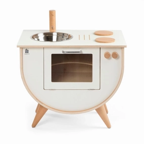 Babykids_Sebra Toys_Premium Quality Sebra, Wooden Play Kitchen, White   Natural
