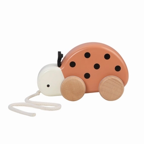 Babykids_Sebra Toys_Premium Quality Sebra, Wooden Pull-Along Ladybug