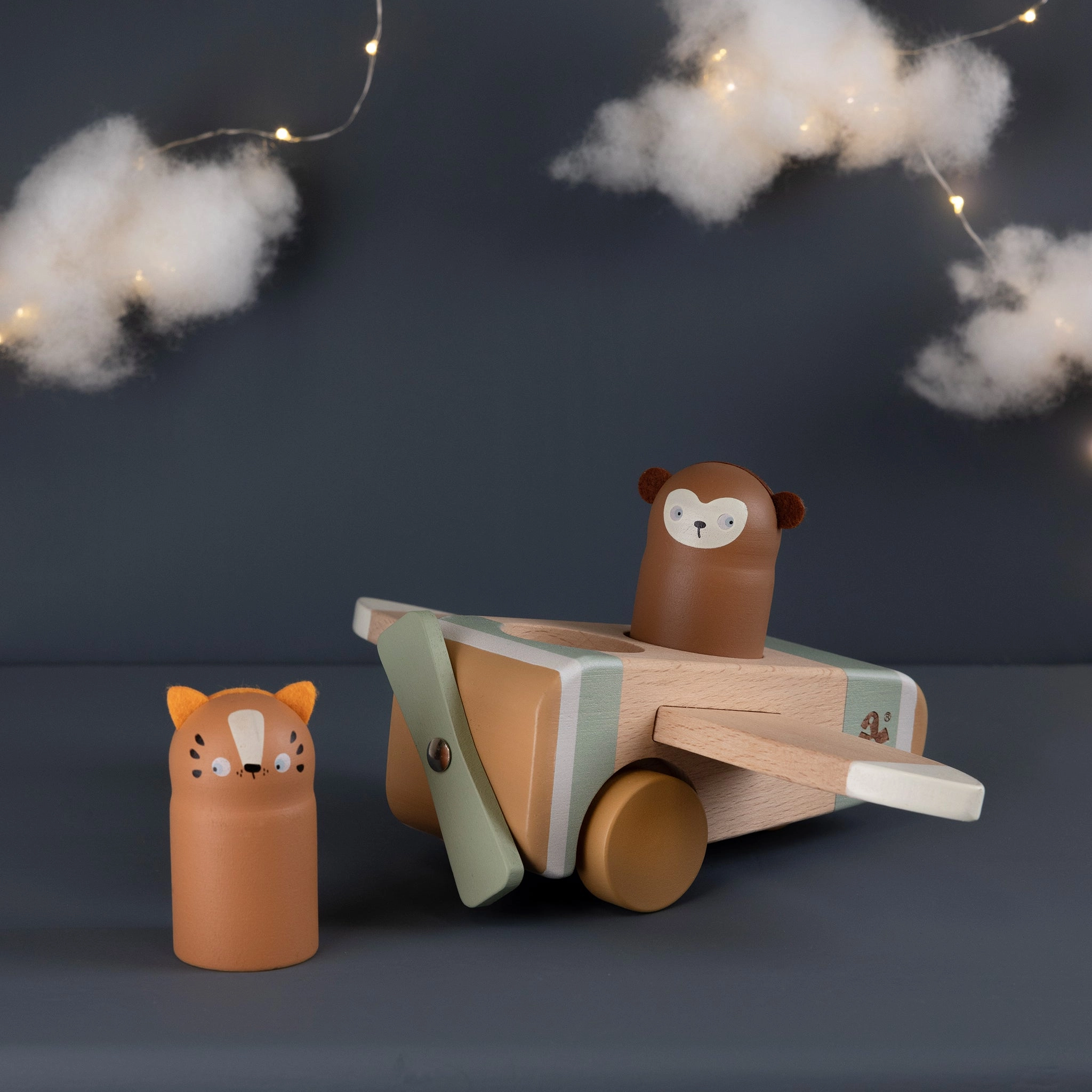 Babykids_Sebra Toys_Premium Quality Sebra, Wooden Toy Airplane, Wildlife