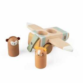 Babykids_Sebra Toys_Premium Quality Sebra, Wooden Toy Airplane, Wildlife
