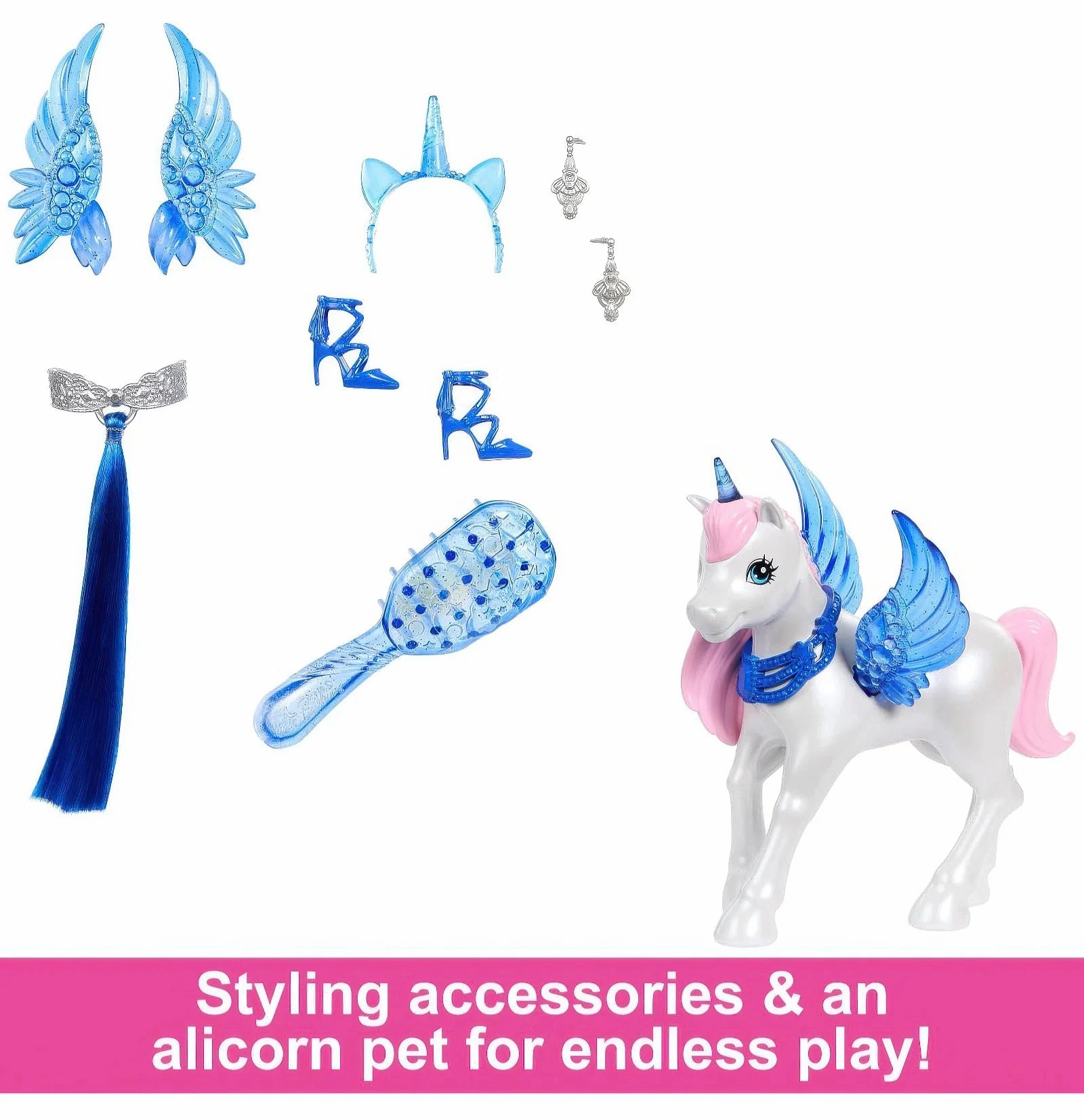 Barbie A Touch of Magic Fashion Doll with Winged Unicorn