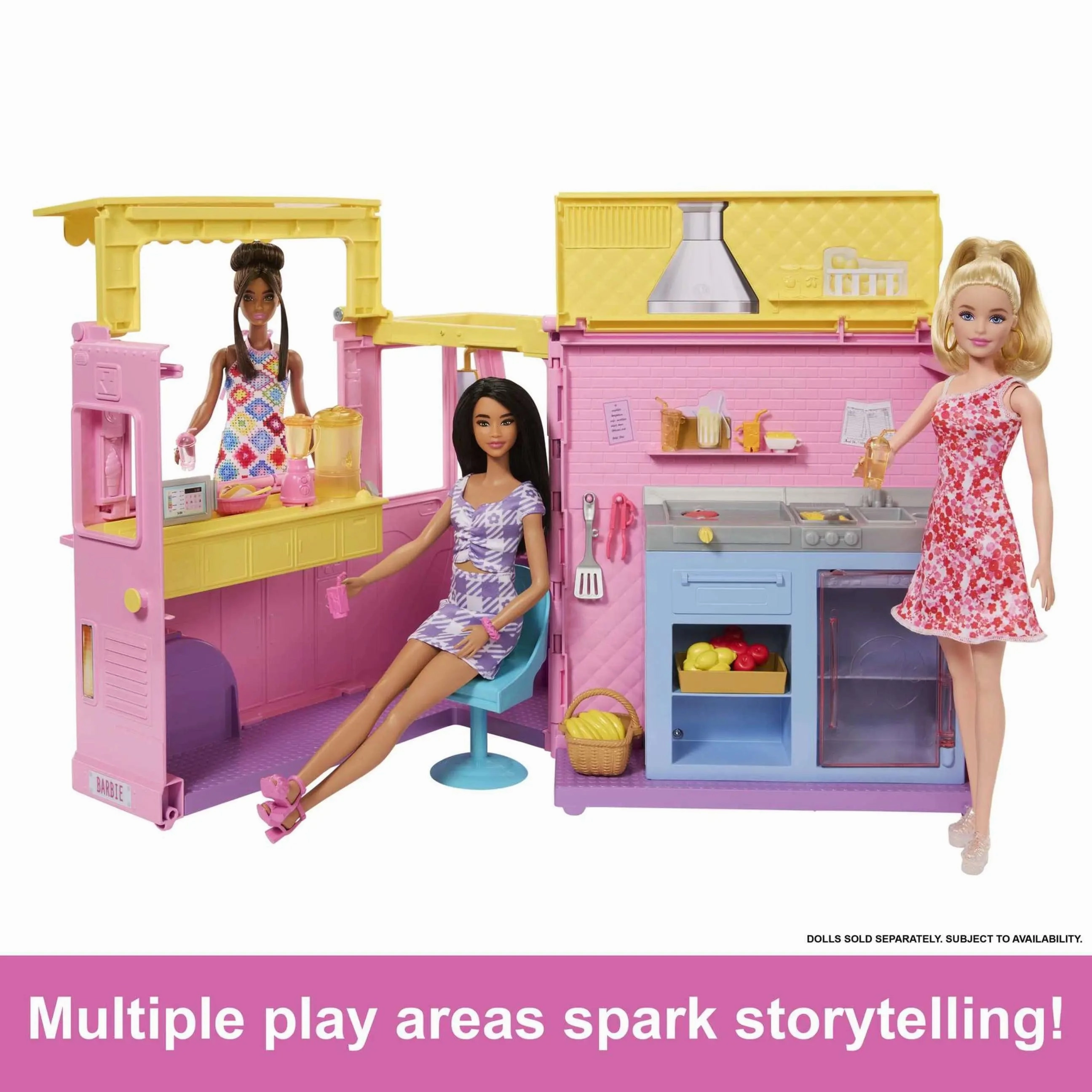 Barbie Lemonade Lemonade Truck Playset with 25 Accessories
