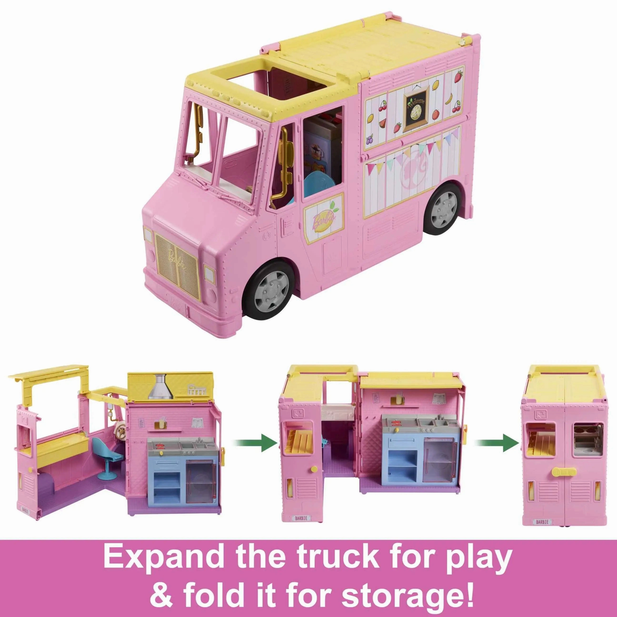 Barbie Lemonade Lemonade Truck Playset with 25 Accessories