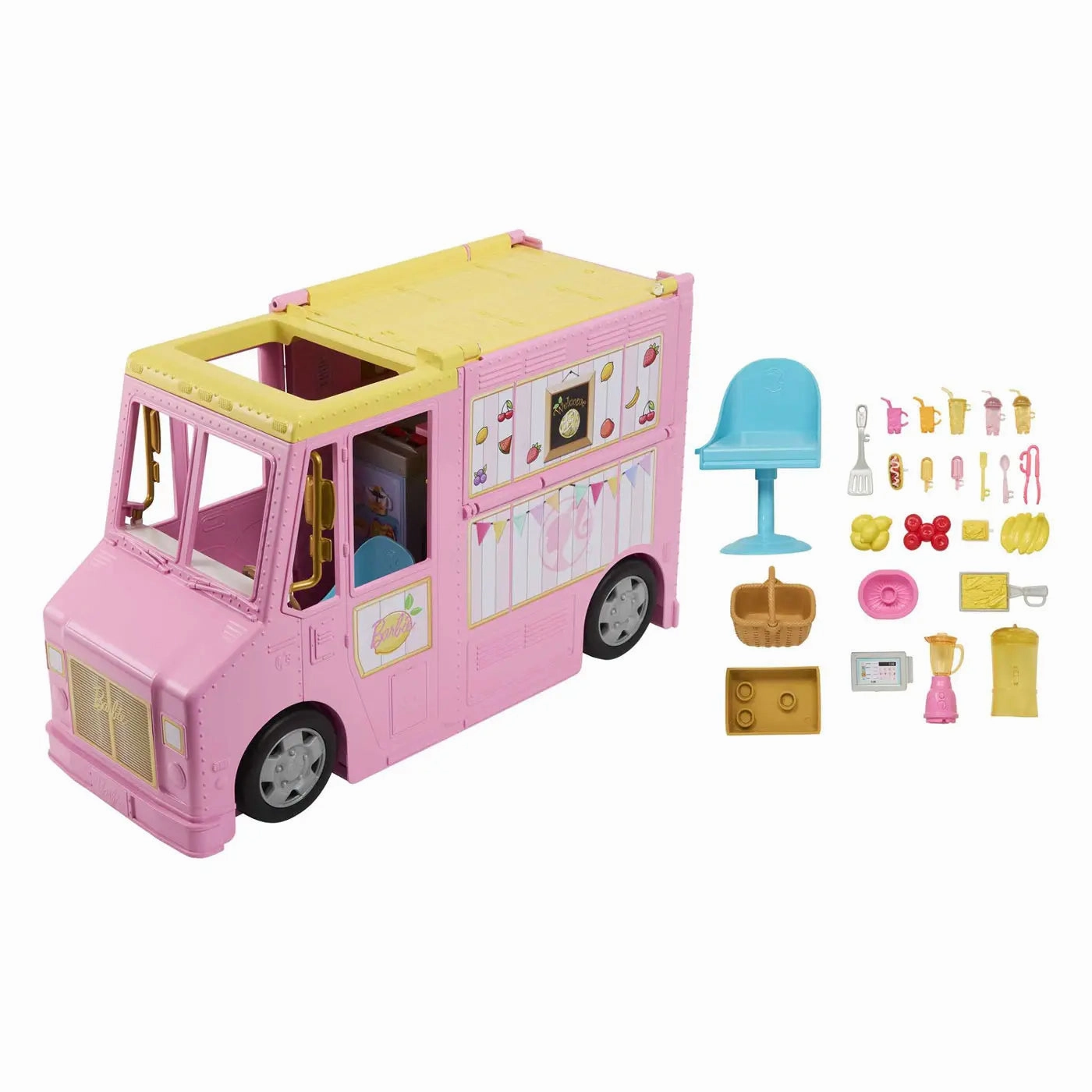 Barbie Lemonade Lemonade Truck Playset with 25 Accessories