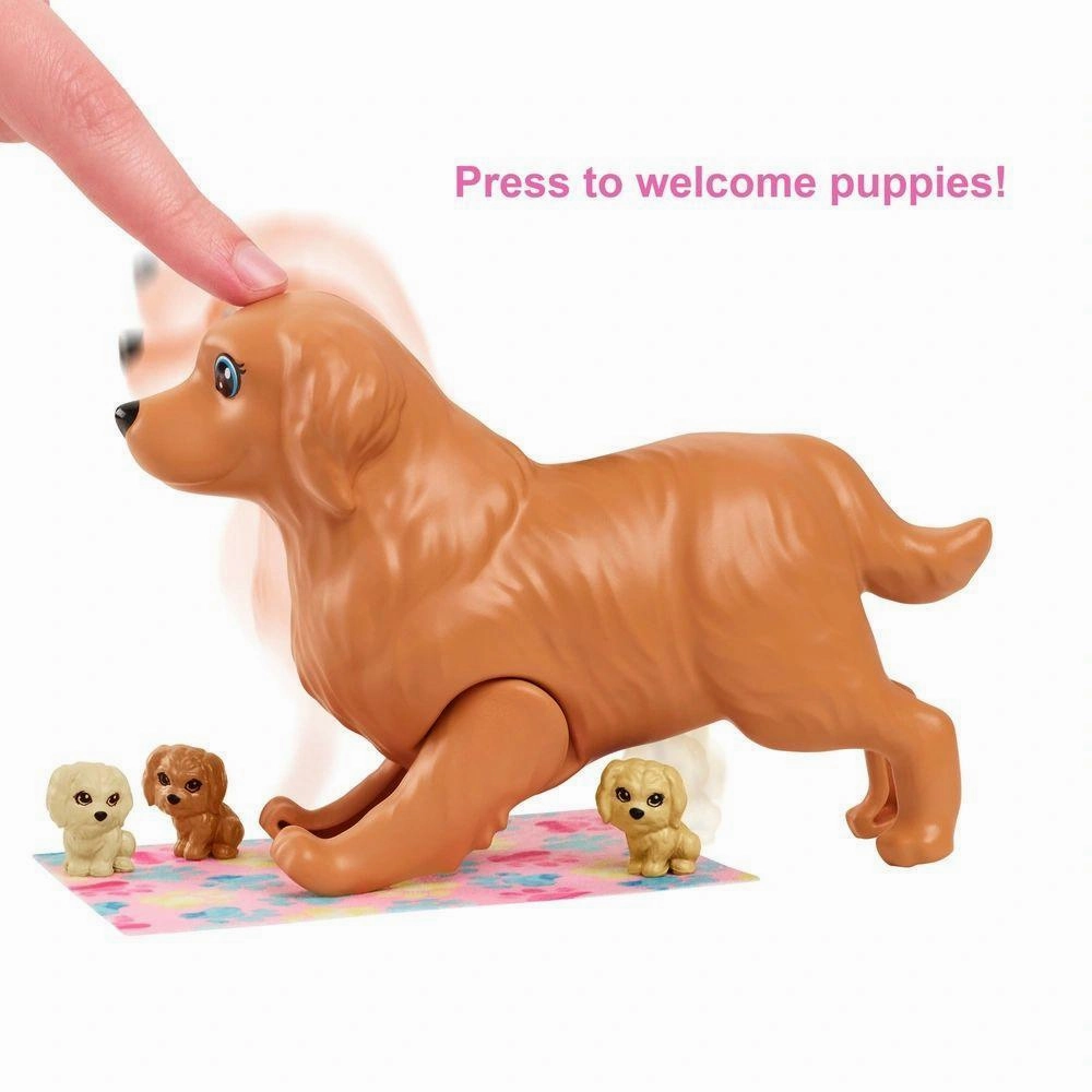 Barbie New Born Pups Doll And Pets Playset