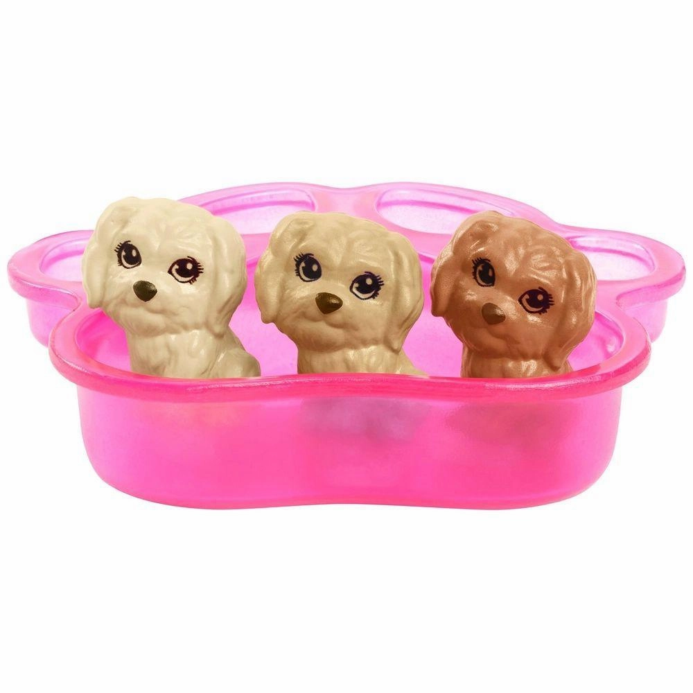 Barbie New Born Pups Doll And Pets Playset