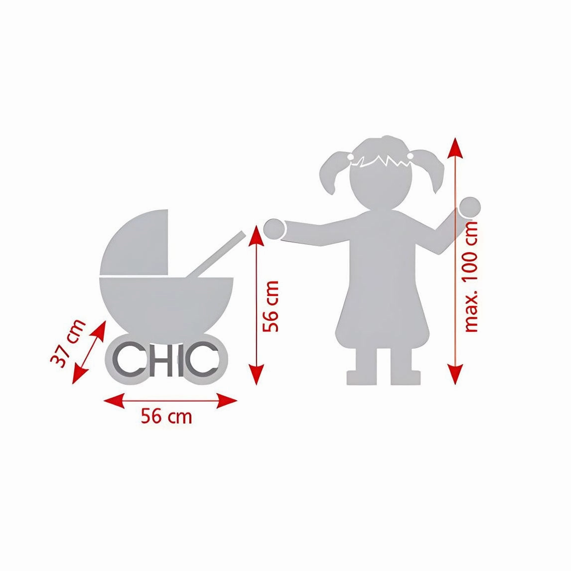 Bayer Chic 2000 Smarty Cuddly Doll Pram