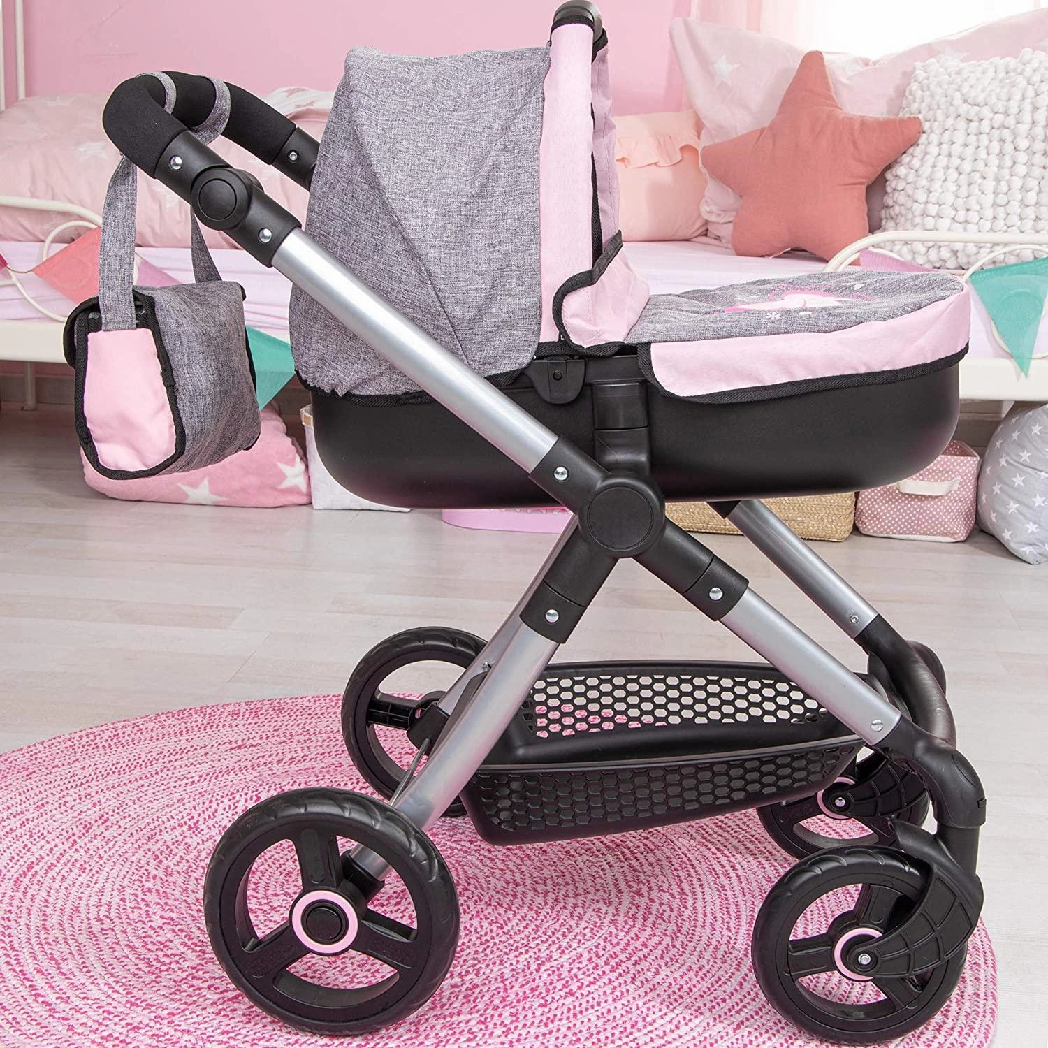 Bayer Design Doll's Pram Style with Attachable Doll Bag