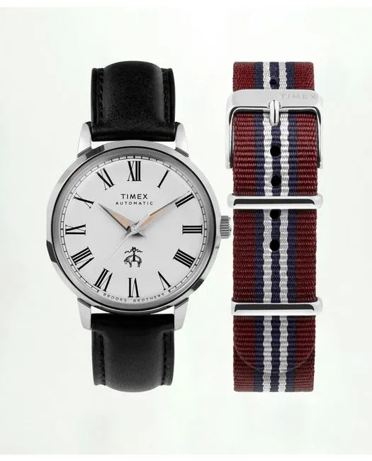 Brooks Brothers Men's x Timex Marlin Automatic Silver/Tone Brooks Brothers