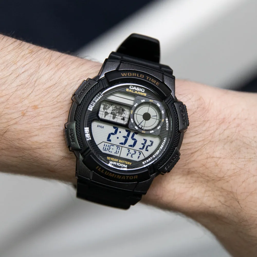 Casio Mens Watches Casio AE1000W-1A World Time Watch