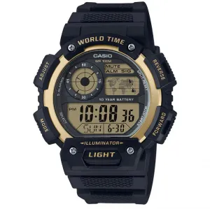 Casio Mens Watches Casio AE1400WH-9A World Time Digital Watch