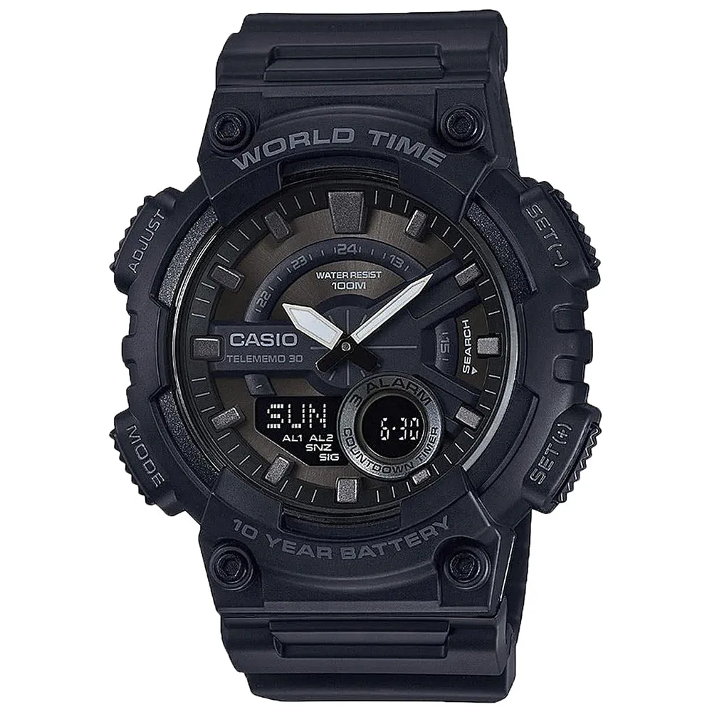 Casio Mens Watches Casio AEQ110W1BV World Time Watch